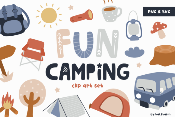 Download Fun Camping Clip Art Set - Camping clip art Collection