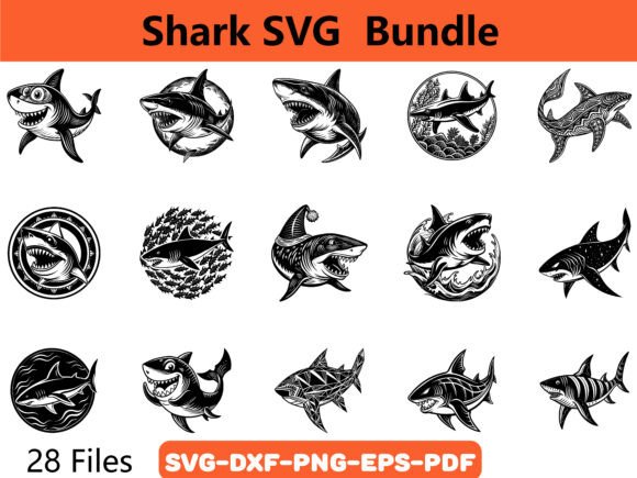 Download Shark Svg Bundle, Fish Svg Bundle - Shark svg Collection