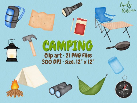 Download Camping Clip Art | PNG Files Set - Camping clip art Collection