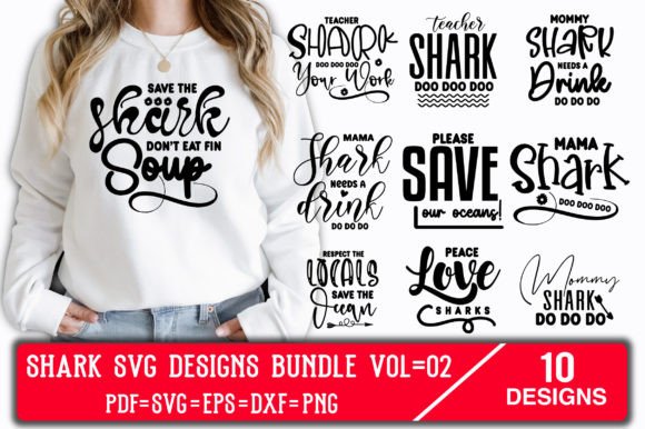 Download Shark SVG Designs Bundle Vol=02 - Shark svg Collection