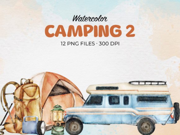 Download Watercolor Camping Clip Art - Camping clip art Collection